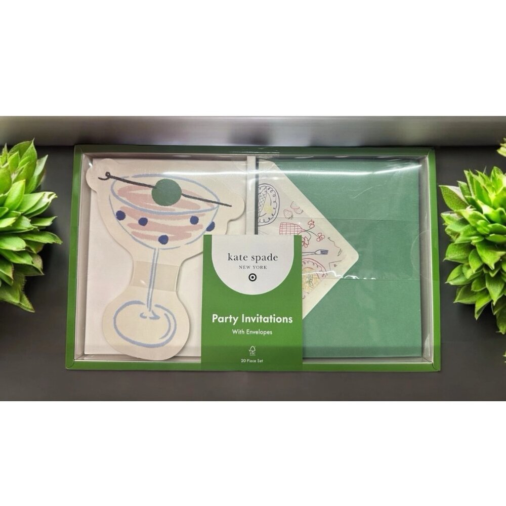 10ct Party Invitations‎ Cream/Green/Pink - kate spade new york x Target